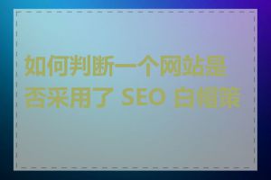 如何判断一个网站是否采用了 SEO 白帽策略