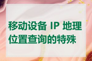 移动设备 IP 地理位置查询的特殊性