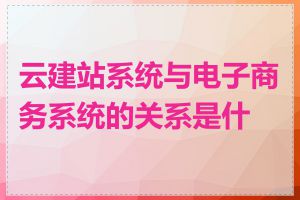 云建站系统与电子商务系统的关系是什么