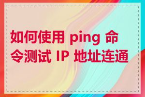 如何使用 ping 命令测试 IP 地址连通性