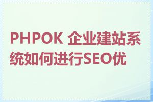 PHPOK 企业建站系统如何进行SEO优化