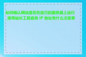 如何确认网站是否在自己的服务器上运行_使用站长工具查询 IP 地址有什么注意事项