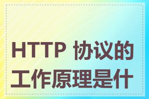 HTTP 协议的工作原理是什么