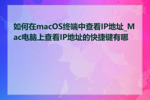 如何在macOS终端中查看IP地址_Mac电脑上查看IP地址的快捷键有哪些