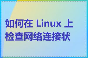 如何在 Linux 上检查网络连接状态