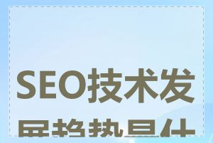 SEO技术发展趋势是什么