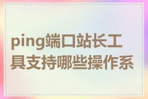 ping端口站长工具支持哪些操作系统