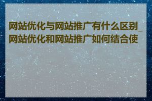 网站优化与网站推广有什么区别_网站优化和网站推广如何结合使用