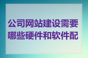 公司网站建设需要哪些硬件和软件配置