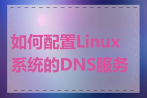 如何配置Linux系统的DNS服务器