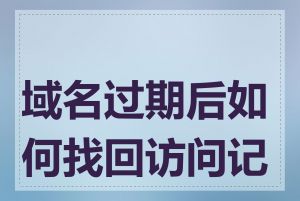 域名过期后如何找回访问记录