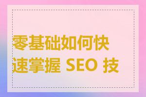 零基础如何快速掌握 SEO 技能