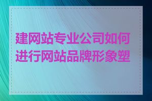 建网站专业公司如何进行网站品牌形象塑造