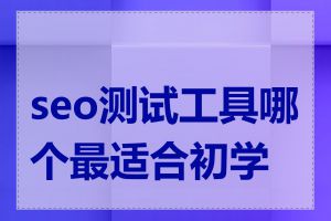 seo测试工具哪个最适合初学者