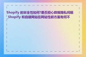 Shopify 的安全性如何?是否担心数据隐私问题_Shopify 和自建网站在网站性能方面有何不同