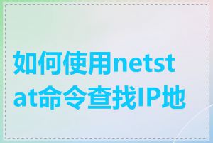 如何使用netstat命令查找IP地址