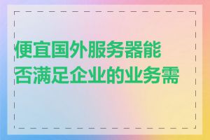 便宜国外服务器能否满足企业的业务需求