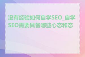 没有经验如何自学SEO_自学SEO需要具备哪些心态和态度