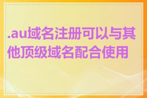 .au域名注册可以与其他顶级域名配合使用吗