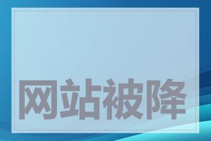 网站被降权怎么判断