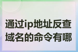 通过ip地址反查域名的命令有哪些