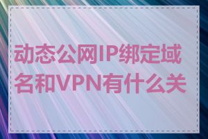 动态公网IP绑定域名和VPN有什么关系