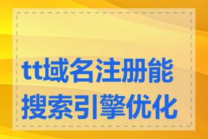 tt域名注册能搜索引擎优化吗