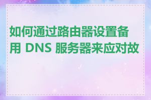 如何通过路由器设置备用 DNS 服务器来应对故障