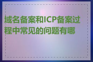 域名备案和ICP备案过程中常见的问题有哪些