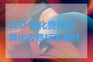 SEO 优化费用差异化收费标准是什么