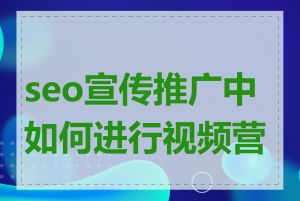 seo宣传推广中如何进行视频营销