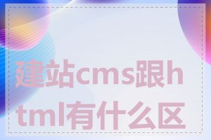 建站cms跟html有什么区别