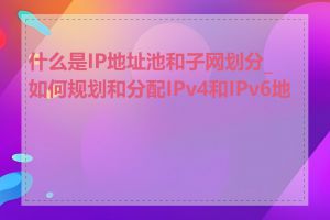 什么是IP地址池和子网划分_如何规划和分配IPv4和IPv6地址