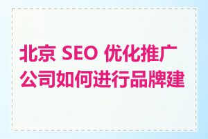 北京 SEO 优化推广公司如何进行品牌建设