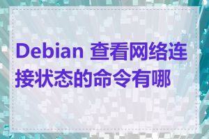 Debian 查看网络连接状态的命令有哪些