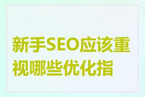 新手SEO应该重视哪些优化指标