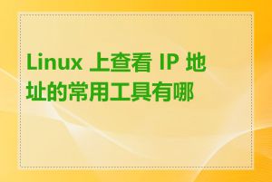 Linux 上查看 IP 地址的常用工具有哪些