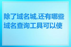 除了域名城,还有哪些域名查询工具可以使用