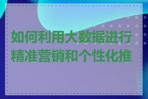 如何利用大数据进行精准营销和个性化推荐