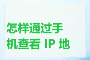 怎样通过手机查看 IP 地址