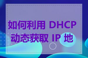 如何利用 DHCP 动态获取 IP 地址