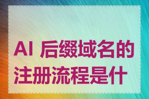 AI 后缀域名的注册流程是什么