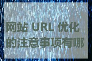 网站 URL 优化的注意事项有哪些