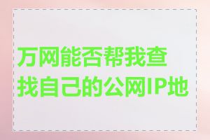 万网能否帮我查找自己的公网IP地址