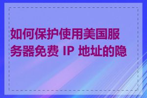 如何保护使用美国服务器免费 IP 地址的隐私