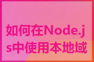 如何在Node.js中使用本地域名