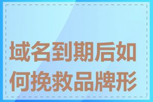 域名到期后如何挽救品牌形象