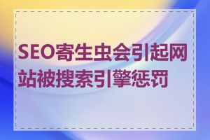 SEO寄生虫会引起网站被搜索引擎惩罚吗