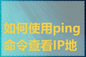 如何使用ping命令查看IP地址