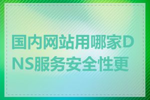 国内网站用哪家DNS服务安全性更好